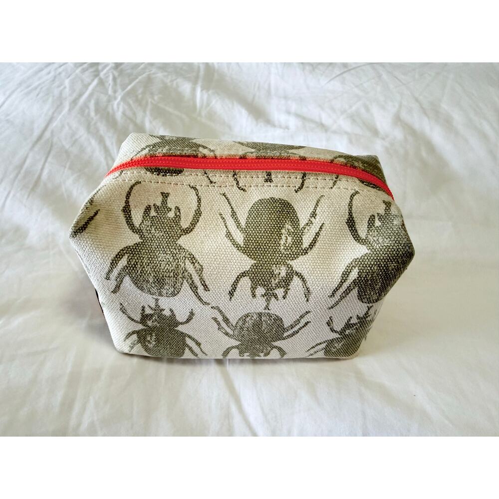 India Hicks | Stone Gray Lucky Beetle Cosmetics Bag Pouch - Picture 2 of 11